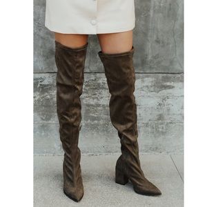 Lulus Olive Green Thigh High Boots